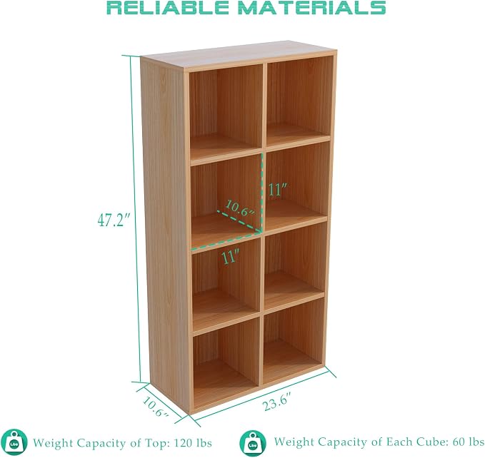 8-Cube Storage Shelf Bookcase - Image 3
