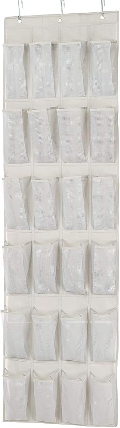 Amazon Basics 24 Medium Mesh Pocket Over-the-Door Hanging Shoe Organizer by AmazonBasics