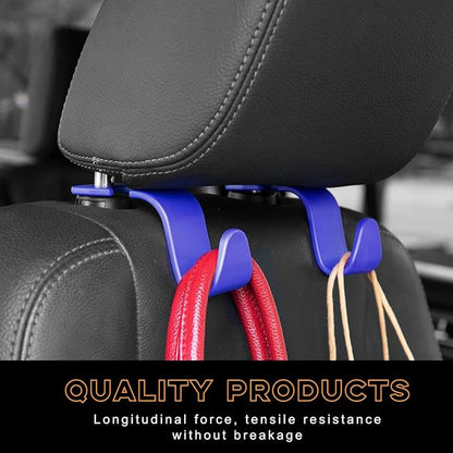 povtii 4PCS Car Seat Headrest Hook, Auto Back Seat Hanging Storage Organizer - Image 5