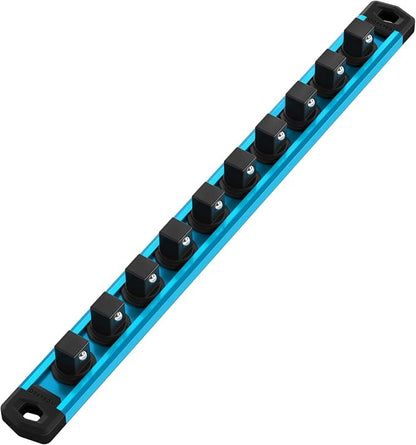 WORKPRO Magnetic Socket Organizer, 1/2-Inch Drive Aluminum Alloy Socket Rail by WORKPRO