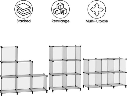 HOMIDEC 6 Light Grey Cube Storage Organizer, Modular Storage Shelf - Image 7