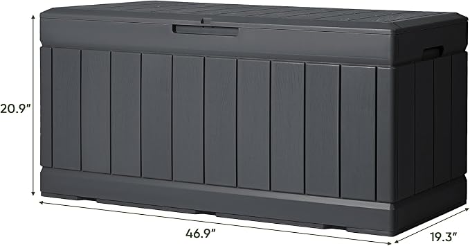 Greesum 82 Gallon Resin Deck Box All Weather Large Outdoor Storage - Image 6