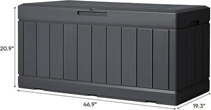 Greesum 82 Gallon Resin Deck Box All Weather Large Outdoor Storage - Image 6
