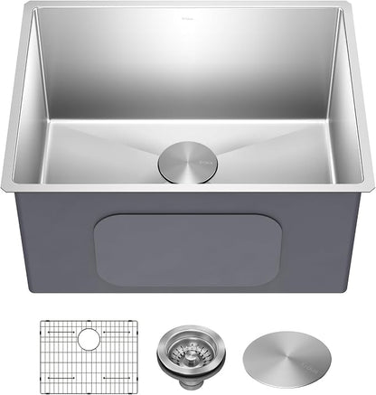 Kraus KHU101-24L Standart PRO 24-inch Undermount 16 Gauge Single Bowl Laundry by KRAUS