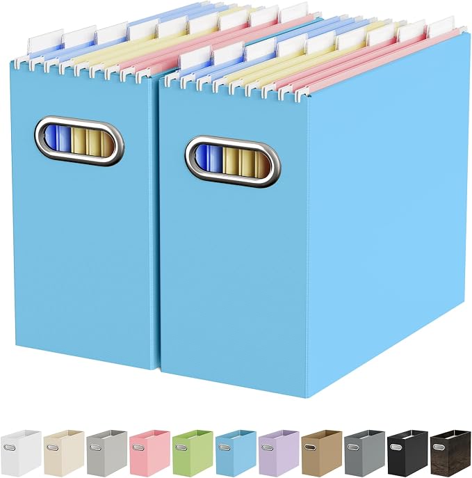 Portable Collapsible Cardboard File Box by Oterri