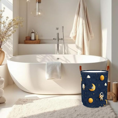 Laundry Baskets 15.7x19.7 Inch Large Astronaut Moon Star Space Design - Image 6