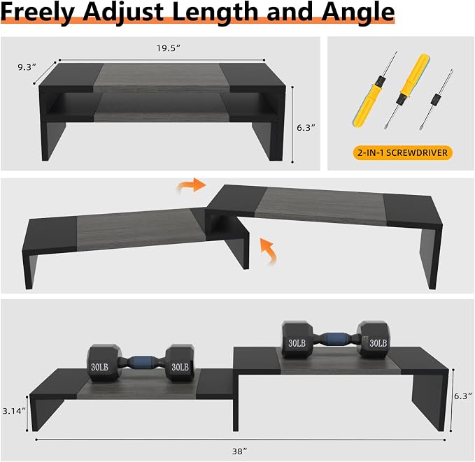 WESTREE Dual Monitor Stand Riser - Image 7