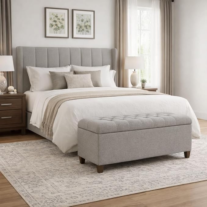 HomePop Ainsley 40" Storage Ottoman Bench - Image 2