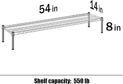 14" Deep x 54" Wide x 8" Height 1-Tier Wire Shelving Kit | NSF Commercial - Image 3