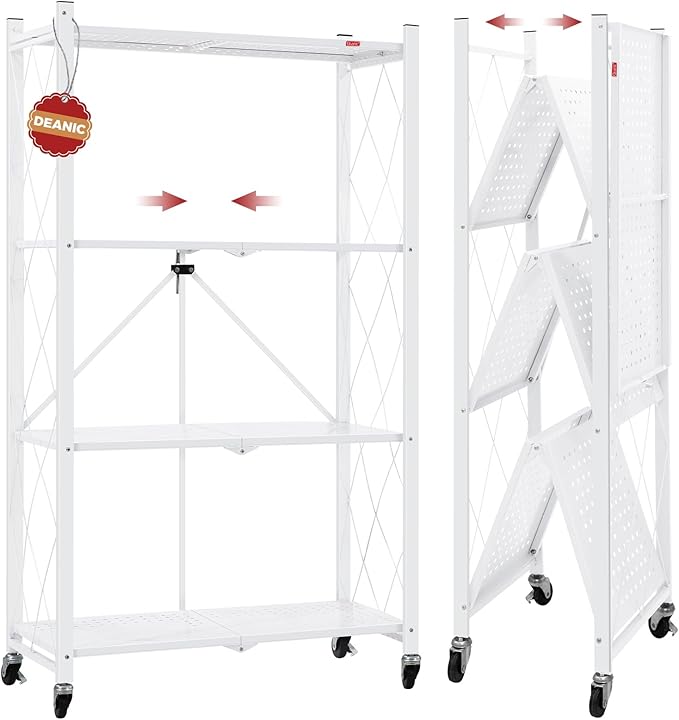 DEANIC 4 Tier Foldable Storage Shelves by ShowNow