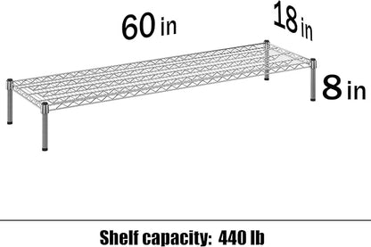 18" Deep x 60" Wide x 8" Height Wire Shelving Kit | 1-Tier | NSF Commercial - Image 3