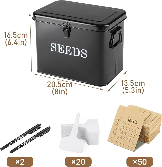Seed Storage Organizer, T-Shape Compartment Seed Box - Image 3