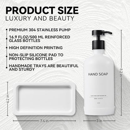Glass Kitchen Soap Dispenser Set - Image 2