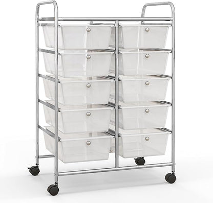 Giantex 10 Drawers Rolling Cart, Classroom Organizers, Storage Cart - Image 9