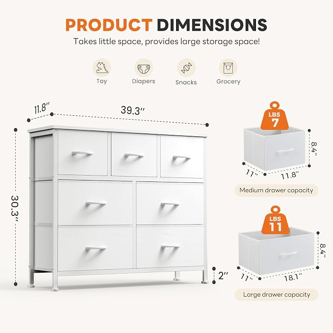 Sweetcrispy 7 Drawer Dresser - Image 3