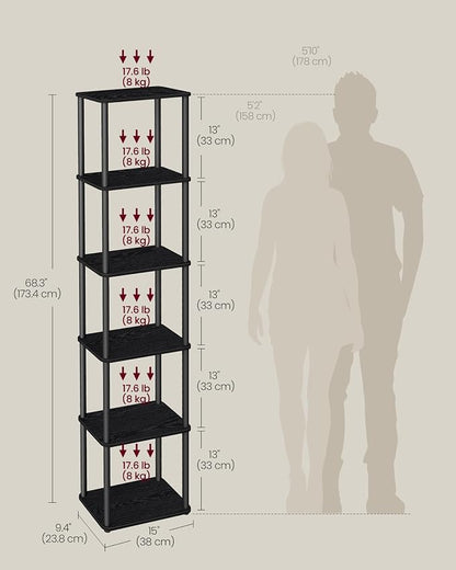 VASAGLE Superfast Toolless Assembly, 6-Tier Shelf - Image 2