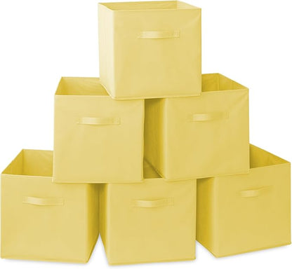 Casafield Set of 6 Collapsible Fabric Cube Storage Bins, Cubby Organizers & More by Casafield