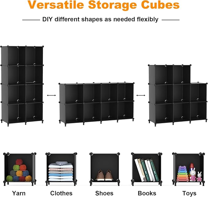 AWTATOS 8 Cube Storage Organizer, Closet Organizer Storage Shelf, Bookcase - Image 6