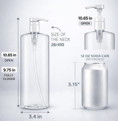 Bar5F Pump Bottle Empty for Shampoo Conditioner Body Wash Lotion BPA-Free - Image 9