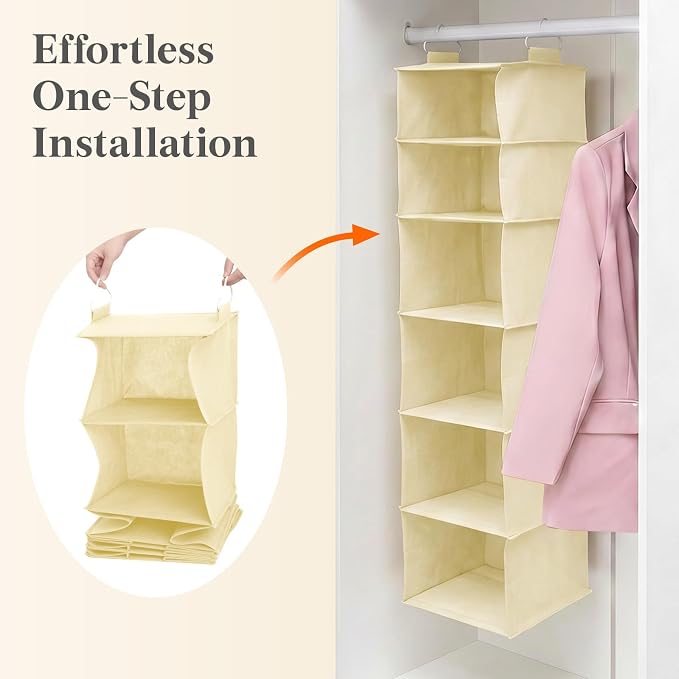 Lifewit 6 Tier Hanging Closet Organizer and Storage - Image 6