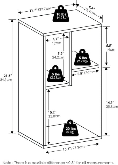 Furinno DALY Book Shelf, 3-Cube Bookshelf, Cube Storage Organizer Bookcase - Image 3