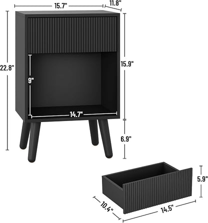 Nightstand, Modern Bedside Table - Image 2