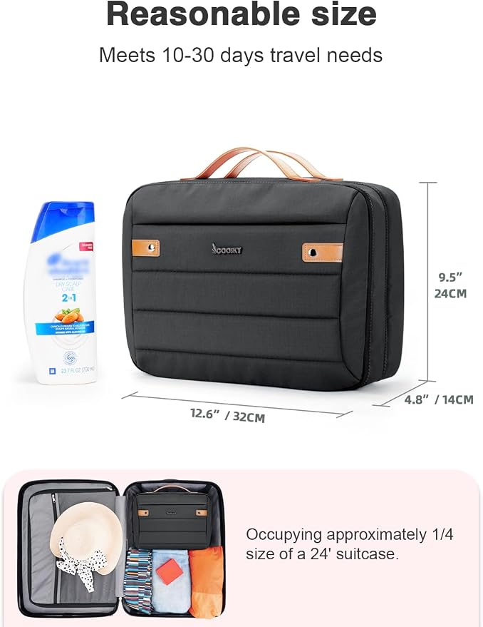 Women's Hanging Toiletry Bag, Waterproof Travel Cosmetic Organizer - Image 7