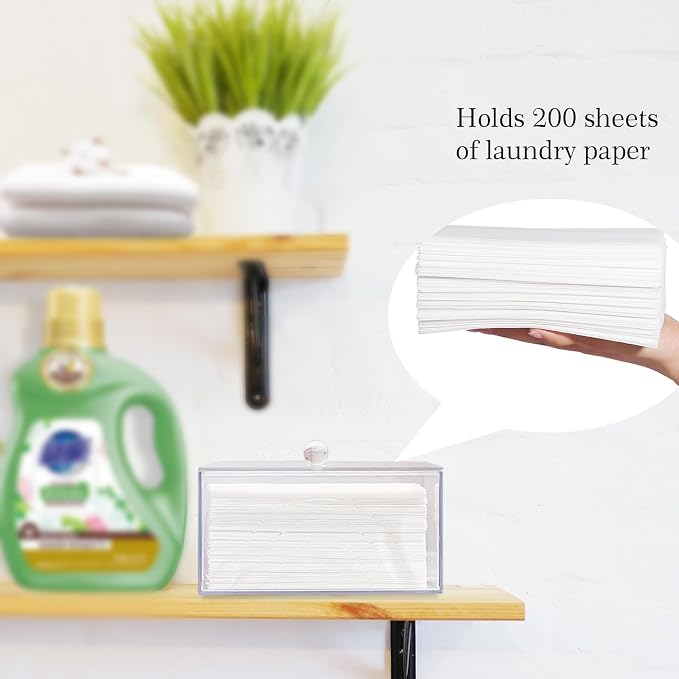 zoocatia Farmhouse Laundry Dryer Sheet Holder Clear Detergent Pods Container - Image 8