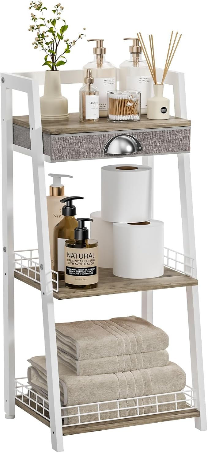 keomaisyto 3-Tier Small Bathroom Shelves by keomaisyto