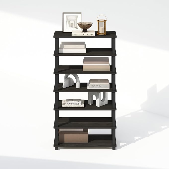 Furinno Turn-N-Tube Storage Shelves Set of 2, 4-Tier Stackable Standing Shelf - Image 6