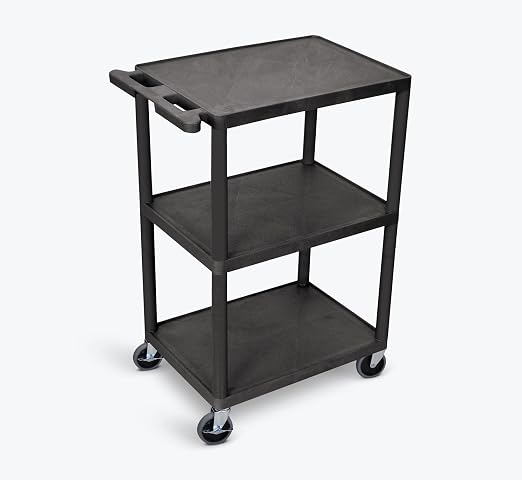 A-to-Z Supply 289-HE42-B 3 Shelf Utility Cart, Structural Foam Plastic Rolling by A-to-ZSupply
