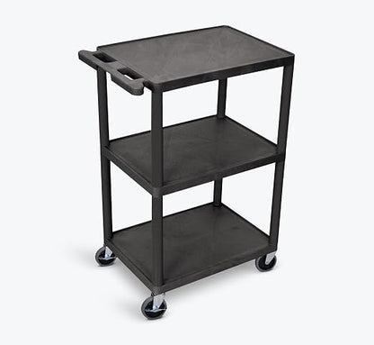 A-to-Z Supply 289-HE42-B 3 Shelf Utility Cart, Structural Foam Plastic Rolling by A-to-ZSupply