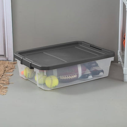 Sterilite 18-Pack Modular Stacker Box, Durable Clear Plastic Storage Bins - Image 5