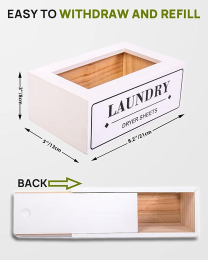 Dryer Sheet Holder Dispenser Container, Space Saving Laundry Room Organization - Image 3