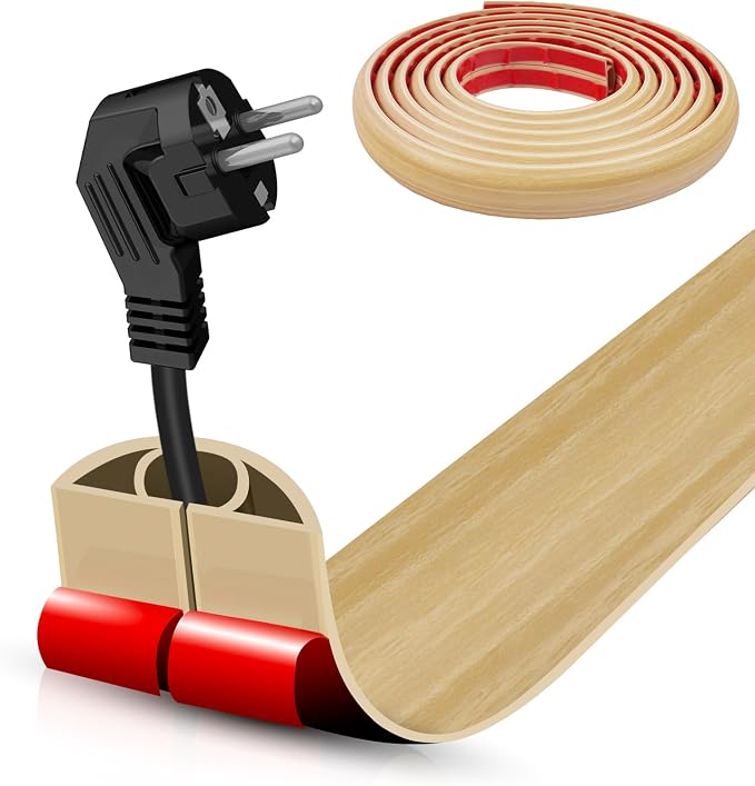 Floor Cord Cover Self Adhesive Cord Hider, 10FT Cable Management, Extension by DBHXXMB-HH