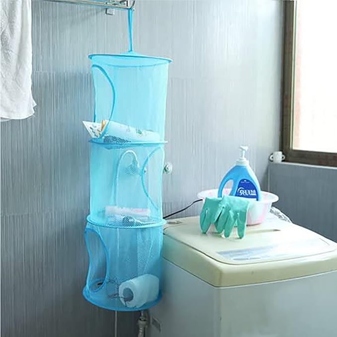 2pcs Hanging Mesh Storage Organizer Bag Foldable Space Saving Organizer - Image 5