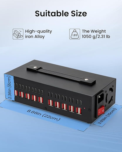 300W USB~c Charging Station, 40 Port USB Charger Block, Fast Charging Station - Image 8