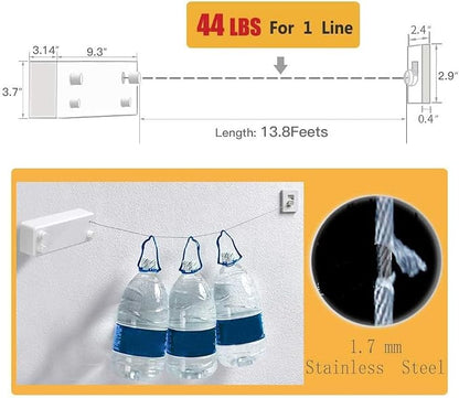 JOOM Retractable Clothesline Indoor Double Clothes Lines retracting | Heavy Duty - Image 6