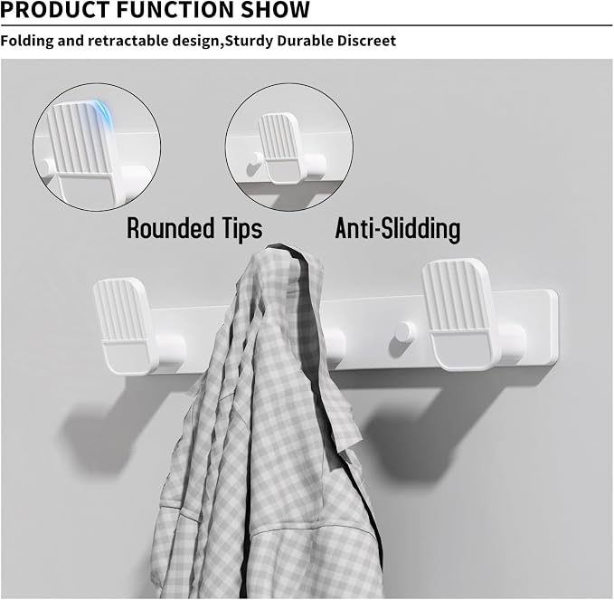 Coat Rack Wall Mount Coat Hooks - Image 4