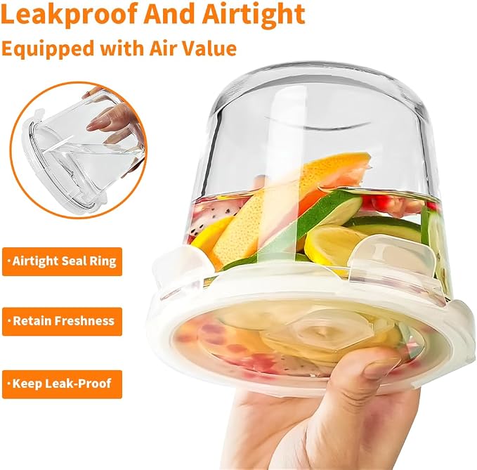 H.JSS WDJS 3Cup Round Glass Food Storage Containers - Image 5