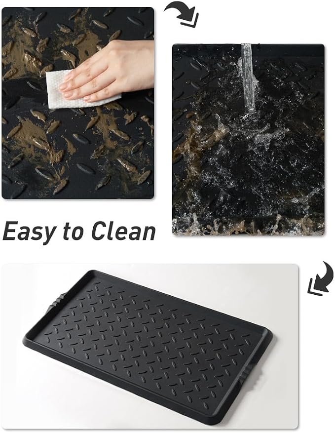 SUPENUIN 2PC Boot-Tray Heavy Duty Rubber Mat - Image 6