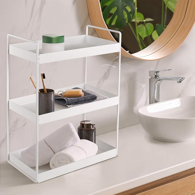 3-Tier Bathroom Countertop Organizer Vanity Tray Cosmetic & Makeup Storage - Image 2