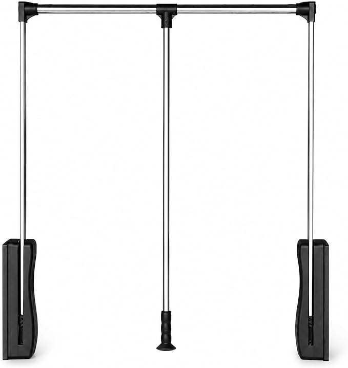 Pull Down Closet Rod 35-48 Inch Adjustable, Heavy Duty Metal Closet Hanging Rod by Unknown