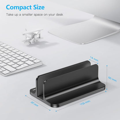 OMOTON Vertical Laptop Stand Holder, Desktop Aluminum Stand - Image 3