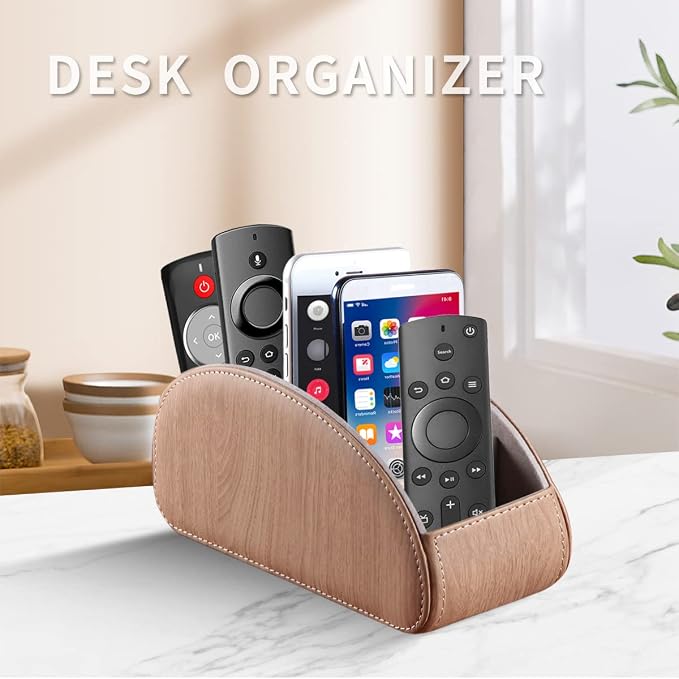 All-in-One Leather TV Remote Control Holder - Image 3