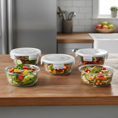 H.JSS WDJS 1.5 cup Round Glass Food Storage Containers - Image 6