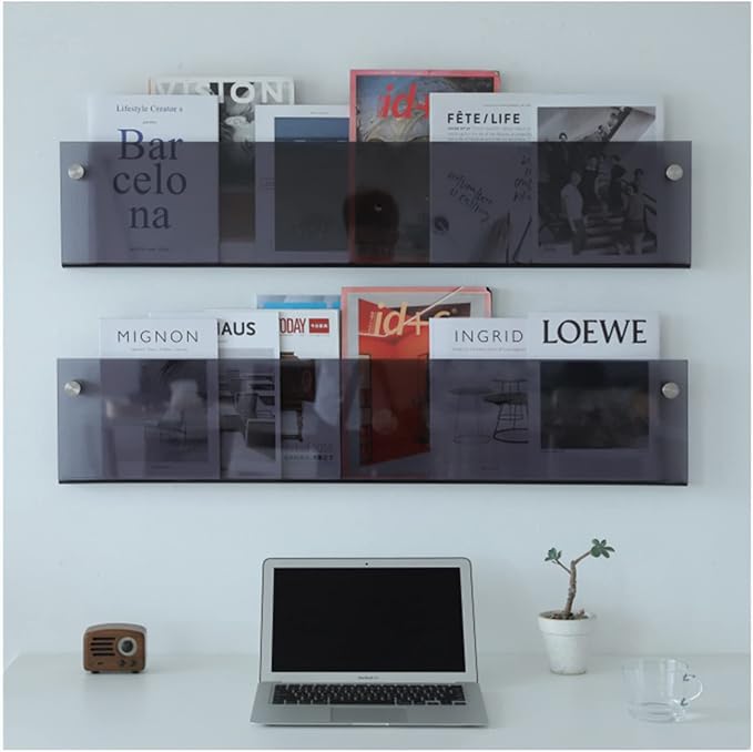 ROYALITA 2-Pack Acrylic Magazine Holder Brochure Holder, Fashion Hanging - Image 4