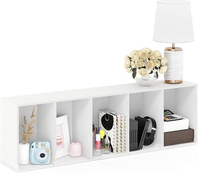 Furinno LUDER Book Shelf, 5-Cube Bookshelf, Bookcase - Image 4