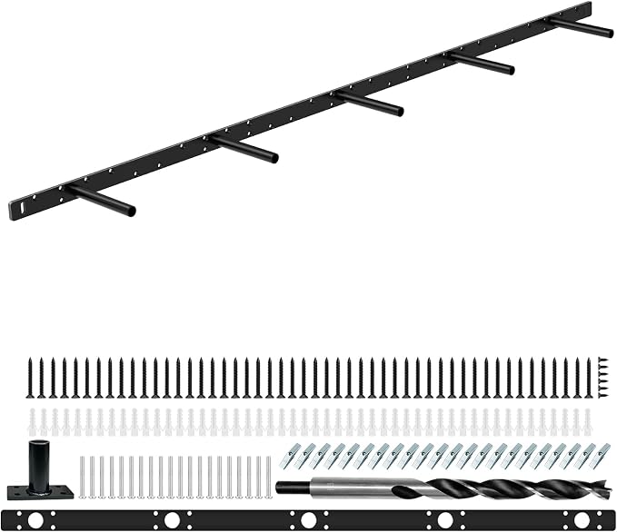 Floating Shelf Bracket, Solid Steel Support Rods by Emeroll