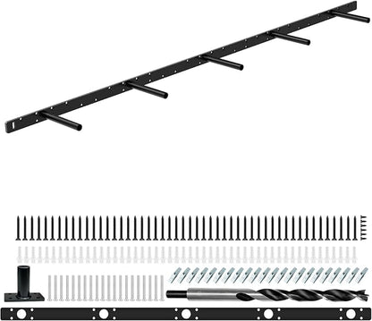 Floating Shelf Bracket, Solid Steel Support Rods by Emeroll